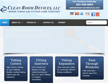 Tablet Screenshot of cleanroomdevices.com
